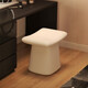 2025 New Dressing Stool Master Bedroom Dressing Table Makeup Stool Leather Chair Light Luxury High-end Saddle Stool Upholstered Stool Zero Pressure Elastic Latex Beige 48*33*45CM