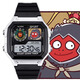 
Huizhi City Langlang Mountain Little Monster Surrounding Watch Little Pig Demon Toad Essence Electronic Student Men and Women Gifts Chinese Comic Watch Time [Fashion Silver Black] D15689 Electronic Watch Default