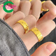 GUIG boutique gold-plated silver fortune ring new 24k yellow l gold men's Pfaff live ring 999 glossy Pfaff live ring
