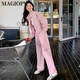 Magiopy International Luxury High-End-Marke Sweet Cool Casual Sports Set 2025 Frühling modisches Alter reduziert rosa Jacke Pink Zweiköpfige Set M (101-110jin [Jin Equals Equals gleich]))