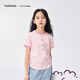 Balabala children's clothing children's short-sleeved girls' T-shirt 2025 summer wear miiiiichan IP mall same style dream pink 60359 150