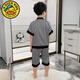 G.Duckkids para niños Summer delgado de manga corta para niños Juego de ropa para niños de hoja suelta Medium grande Pajamas de pijama para niños Aire acondicionado