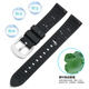 
GIOIO Guzun Watch Strap Original Silicone Waterproof Sweat-proof Pin Butterfly Cuff/6193 Accessories Leather Chain Black Blue 20 [Fluoroelastic] Brown + Gold Butterfly Cuff Strap Interface Width -19mm