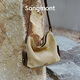 
Songmont [Same Model in Jiang Qiming] The mountain you pine track travel hobo bag large capacity crossbody computer bag Chinese Valentine's Day gift travel hobo large size sand camel brown pre-sale 12 days