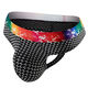 
Men's Plaid Thong Rainbow Wide Belt Panties Sexy Big Bag Shorts Black L