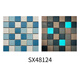 Dingyu Ligero de almacenamiento LIGHT PISMA MOSAICA Azul Gradiente Green Gradiente Luminoso Azulejos de decoración de la piscina de 25x25 mm SX48LW02