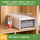 何佳功衣柜收纳箱抽屉式收纳盒家用衣橱衣物整理箱塑料衣服储物收纳柜子 特惠一个装【茶色】 出口款【3523】深47*宽35*高23CM