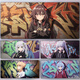 Zweidimensionaler Maus-Pad Super großer Anime Graffiti Wall-Serie E-Sports-Spiel Spezialmaus Pad Desk Desk Matte BD-3886 Xiaobiuyou Liuhua 1000x500mm 5mm