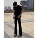 POUM black willow scimitar jeans men's autumn bootcut pants winter plus velvet warm cleanfit straight men's pants GYFS-G825 black M recommended 90-105Jin Jin equals 0.5 kg