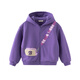 
David BELLA (DAVE/BELLA) children's knitted jacket 2025 new style girls hooded tops medium-sized children casual autumn coat little girl clothes grape sauce purple [spot] 160 cm (recommended height 150-160 cm)