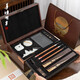 Shanlianhu Pen Qianlijiangshan Four Treasures of the Study Set High-end Gift Box Pen, Ink, Paper and Inkstone Complete Set of Brush Ink Strips and Inkstone High-end Beginner Calligraphy Personal Use Gifts Popular Products