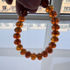 Libiao 2025 new high-end fushun amber soybean oil color gold amber 10 mm single circle bracelet