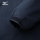 Mizuno outdoor jacket men's autumn and winter fleece jacket windproof hooded solid color warm jacket black (fleece style) 4XL