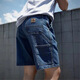 Carhartt flat Cahart wash black work denim shorts Black 6623 28