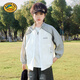G.DUCKKIDS boys' sun protection jacket 2025 new autumn children's quick-drying jacket medium and large children's casual outdoor wear fashionable white and gray 120