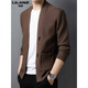 Lilang Herrenpullover Strickjacke Korean Style Casual Strickjacke Herren Herbst und Winter Schal Herrenpullover, Kamelfarbe M 16590-120jin [Jin gleich 0,5 kg]