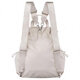 La couleur solide de North Face Bonney, le cordon de crampon simple et polyvalent ouvre et fermer le sac à dos en nylon pour les femmes crème crème