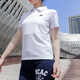 Skechers G Suit Women Sportswear Running Fitness Entrenamiento de la camisa de polo blanco Camiseta de manga corta Pantalones rectos Pantalones casuales Set de dos piezas/Polo Camiseta + Pantalones XS