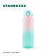 Starbucks large-capacity sports water cup tritan plastic cup with rope outdoor fitness cycling badminton basketball men and women 1.1L
