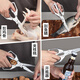 ELEPHAS PLUS Japanese SK5 kitchen scissors, food-grade stainless steel scissors, household scissors for chicken bones, multifunctional and powerful, chicken bone scissors SK5, multifunctional and powerful kitchen scissors
