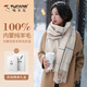 Pájaro carpintero (tucano) bufanda de lana 100% pura para mujeres en invierno a cuadros versátil versión coreana de bufanda de bufanda de bufanda femenina para novia