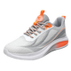Yierkang Fashion Spring Men's Shoes Thin Mesh Breathable Sneakers Lightweight Soft Sole Men's Running Shoes Lace-up Travel Shoes Trendy Mesh Breathable ZH6636 White and Gray Orange 41