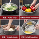 Pure 304 stainless steel soup basin for home school canteen restaurant soup rice bowl round small basin vegetable basin egg beating basin 26CM 1 piece