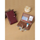 Kangaroo high-end travel passport bag genuine leather texture wallet outdoor leisure men and women retro oil wax simple passport clip air ticket oil wax leather brown color [anti-theft brush]