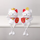 Mingban Katze niedliche Stelzenpuppen -Ornamente Home Dekoration kreatives Wohnzimmer Kinder Mädchen Zimmer Schlafzimmer Dekoration Xiaolu Stelz Ornamente Paar