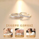 Chinese gold fugitive princess couple ring pair of proposal silver rings girl birthday gift girlfriend wife wedding anniversary promise bow ring Jingsuda