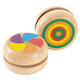 Mai Yi Traditional Wooden Children's Yoyo Primary School Student Yoyo Toy Yoyo Small Gifts for Outdoor Boys and Girls Solid Wood Yoyo 2-Piece Set (Rainbow + Windmill)