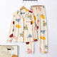 Pyjamas de beauté urbaine pour les femmes coton pur coton coréen pantalon à manches longues costumes de confinement Les vêtements peuvent être portés à l'extérieur avec des vêtements de maison de plus grande taille Sentez le cardigan 5009 Cherry M 7095