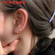 ABC old phoenix color simple beanie earrings ear bone nails women's ear bone hoop earrings ins style beanie circle gold 8+10mm one pair each