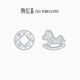 Chao Acer, get rich immediately, zodiac platinum earrings pt950 earrings, year of the horse, animal year gift, price: one pair, labor cost 230 yuan, 2.1 grams