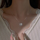 LAOMIAO 925 Collier en argent sterling pour femmes 2025 Nouveau style Long Life Lock Lock Light Luxury Niche Design Collarbone Collier 925 STERLING Silver Peace Lock Collier Silver Mole