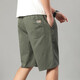 Sommer reines Baumwollhosen Herren losen plus Fettpluig-Size-Freizeit-Shorts mittleren Alters und jungen Menschen in den dünnen Overalls gerade [reine Baumwollhose] 688 Army Green 2xl [130-150jin [Jin entspricht ca. 0,5 kg]]]