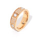 QUAMER 18K rose gold baby's breath set with diamond replacement ring AU moissanite fashion all-match ring No. 6 (90 Jin Jin is equal to less than 0.5 kg)