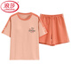 Langsha (Langsha) komfortable reine Baumwollsommer-Pyjama-Pullover Pullover Pyjamas Kurzarmshorts bequemer lässiger Home-Kleidungsstück Z9856 m [Vorgeschlagen 80-100Jin [Jin gleich 0,5 kg] tragen]