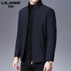 Lilan Men's 2025 Spring and Autumn New Stand Collar Jacket Men's Cotton Jacket Fashion Business Casual Cotton Jacket Men's Trend 8610 Navy Blue (Stand Collar and Cotton) M 170