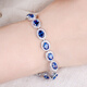 DL 1998 Fat Donglai quality sapphire bracelet for women s925 silver new style versatile pavé blue zircon tanzanite crystal 925 silver bracelet 17-20 cm adjustable