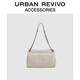 
URBAN REVIVO2025 Summer New Women's Temperament Chain Shoulder Crossbody Bag UAWB50132 Beige White