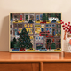 Christmas digital oil painting of the fantasy winter lights, hand-painted gifts, high-value decorative paintings, hanging paintings, qx15843 30x40cm thick solid wood inner frame, high-bright pigment professional oil painting, multiple paintings, pen hanging wall accessories