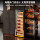 CIGARLOONG 158C cigar cabinet, precise constant temperature and humidity, smart WiFi compressor cabinet with fingerprint lock, cedar wood layer, alcohol nourishing water, ion removal of ammonia, tomato cultivation, cigar moisturizing cabinet, red wine cabinet, cedar wood shelf, Cuban pattern, fingerprint lock + WiFi + ammonia purification system