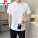 
Pierre cardin Chinese style linen men's short-sleeved T-shirt for summer breathable embroidered stand collar Chinese retro cotton linen half-sleeved T-shirt T 9855 Army Green M