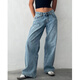 Lee Kids American Retro Low Raise non élastique lavage droit de lavage droit pour les femmes Pantalons féminins de la rue à l'automne