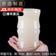 
Jishanyuan Natural Jade Large Brush Holder Ornament Study Office Decoration Gift Chinese Style Gift for Men Promotion Gift Bamboo Bottle Pen Holder with Brass Base-B12802