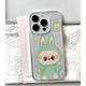 Shiganu [New Product] Labubu Zimo Mobile Case Labubu Apple 15 Promax Peripheral iPhone 1416 Xiaomi 13 Redmi 12 Applicable to 11 Huawei vivo Honor iq Mint green frame rag-space shell-transparent OPPO Reno4
