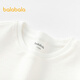 BALABALA-Kinderkleidung, ein langärmeliges T-Shirt für Kinder, Herbstmädchen-Blütenknospen-Ärmel, süßer Top-Pullover, modisch und komfortabel, weiß 10101 90