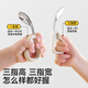 Rushan Baby Eats Self-Recommended Food Spoon One-year-old Baby Learns to Eat Training Children's Stainless Steel Short-Handed Fork Spoon
