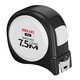 Tape measure 5 meters household rice ruler steel measuring ruler mini small stainless steel measuring tool thickened cutting-proof hand Simple white and black model 5m*19mm -DLX2629 official